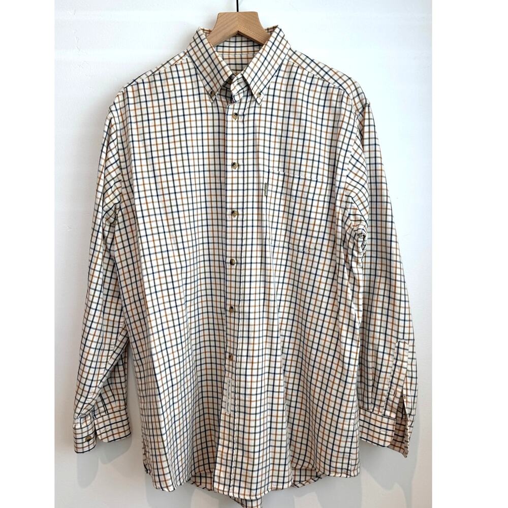 Barbour Fell Performance Tattersall Check Button Down Shirt Men's XL